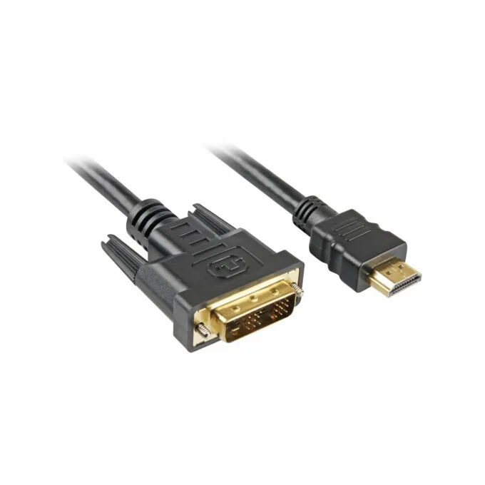 Sharkoon HDMI to DVI-D Cable (18+1) - 3 m - Black - Gold-plated Connectors — image 1