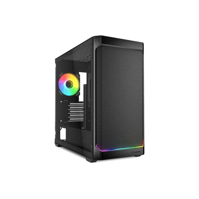 Sharkoon MK4W RGB Micro-ATX Case with Glass Panel - MK4W - RGB, Black — image 1