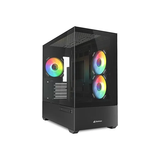 Sharkoon MK6 RGB Micro-ATX 1xGlas Black - MK6 RGB - Black Glass Panel — image 1