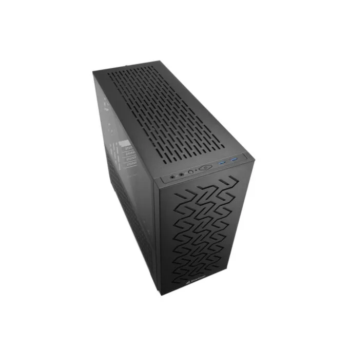 Sharkoon MS-Z1000 - Micro-ATX Tower Case - Tempered Glass, Steel Z-Front — image 3
