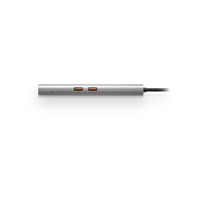 Sharkoon OfficePal Combo Adapter - Dark Grey Aluminum - 2x USB-A, 2x USB-C, HDMI, RJ45, 1250 Mbps — image 3