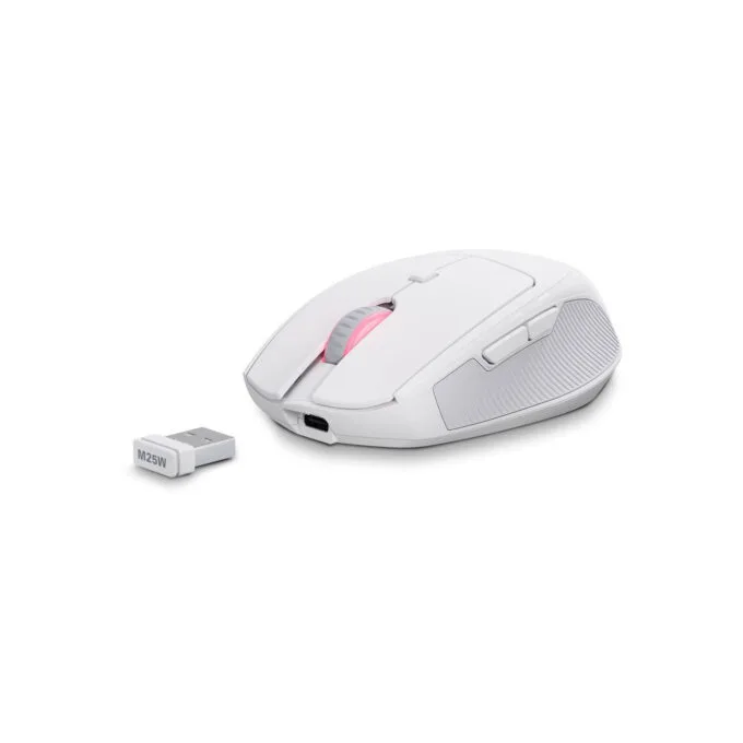 Sharkoon OfficePal M25W - M25W - Right-handed wireless optical mouse, 4000 DPI, USB-C, White — image 5