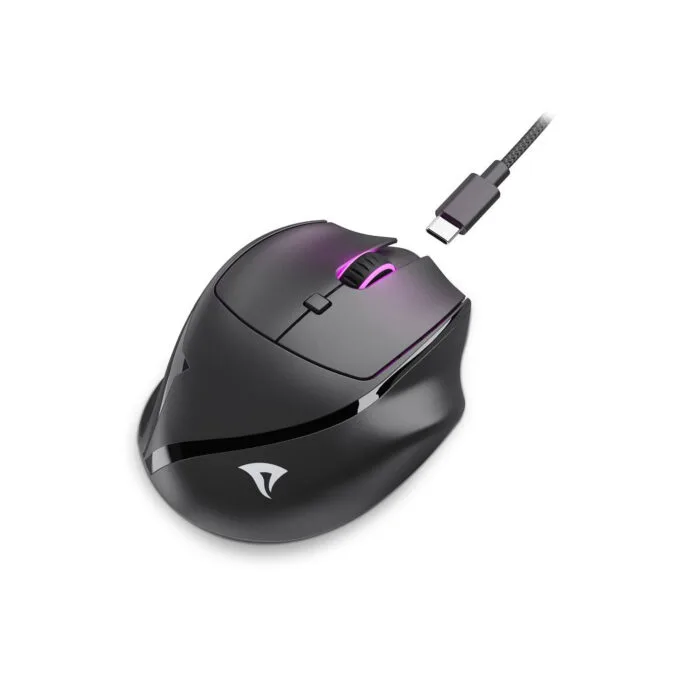 Sharkoon OfficePal M25W - Right-Hand Wireless Gaming Mouse, Black, 4000 DPI, USB-C & 2.4 GHz — image 4