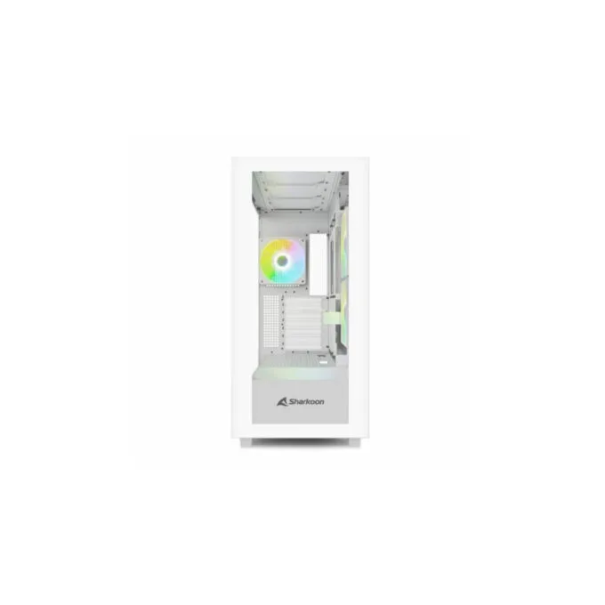 Sharkoon Rebel C60 RGB - White Mid-Tower PC Case with Tempered Glass, ARGB Fans, USB-C & 2×USB-A — image 2