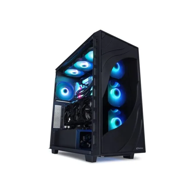 Sharkoon Rebel C80M RGB ATX 1xMetall Black - C80M - Black, RGB lighting, metal chassis — image 3