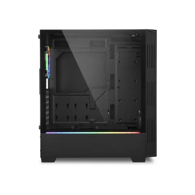 Sharkoon RGB LIT 200 - Mid Tower PC Case - Black, RGB Front Fans, ATX/mATX/Mini-ITX, 350mm GPU — image 3