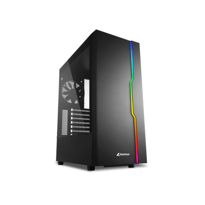 Sharkoon RGB Slider - Mid Tower PC Case - Black, Tempered Glass, RGB, ATX/mATX/Mini-ITX, 335mm GPU — image 1
