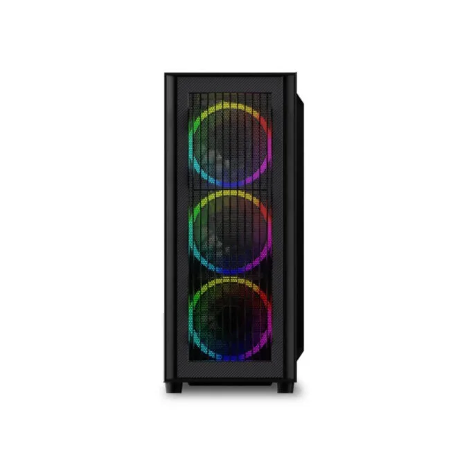 Sharkoon RGB Wave - Mid-Tower PC Case - Tempered Glass, 4x RGB Fans, USB-C Gen2 — image 2