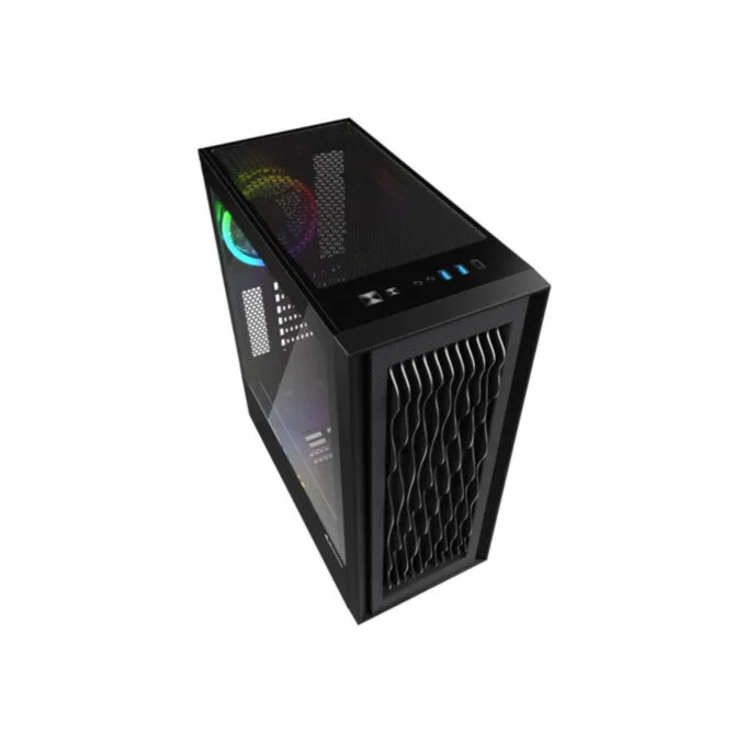Sharkoon RGB Wave - Mid-Tower PC Case - Tempered Glass, 4x RGB Fans, USB-C Gen2 — image 3