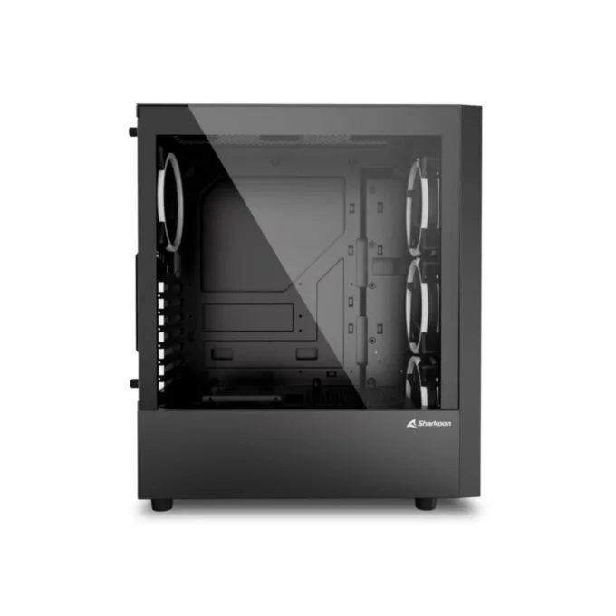 Sharkoon RGB Wave - Mid-Tower PC Case - Tempered Glass, 4x RGB Fans, USB-C Gen2 — image 4