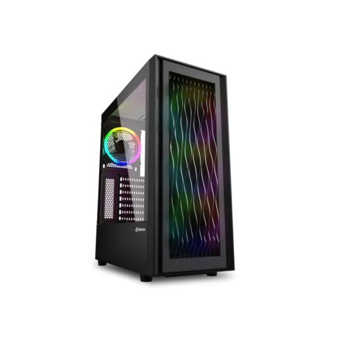 Sharkoon RGB Wave - Mid-Tower PC Case - Tempered Glass, 4x RGB Fans, USB-C Gen2 — image 1