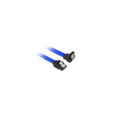 Sharkoon SATA III 90° Sleeved Cable - 0.30 m - Black/Blue - 7-pin Male/Male