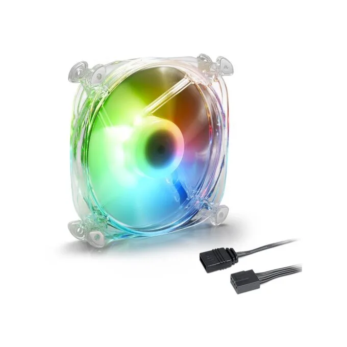 Sharkoon SHARK Disc PWM RGB Fan - SHARK Disc - 120 mm, Transparent — image 1
