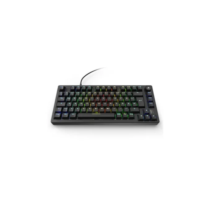 Sharkoon Skiller SGK25 - 75% Hot-Swap Mechanical Gaming Keyboard, Huano Red, RGB LED, 64KB Onboard, Black — image 6