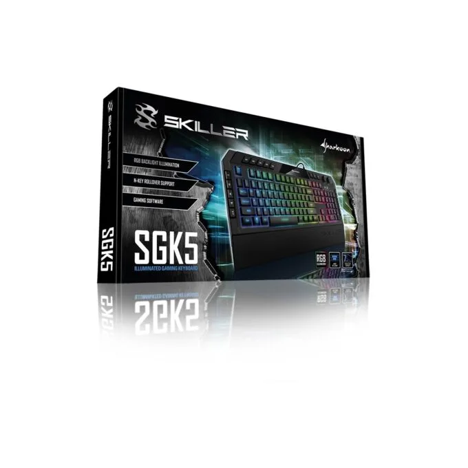 Sharkoon Skiller SGK5 Gaming Keyboard - Black, DE Layout — image 3
