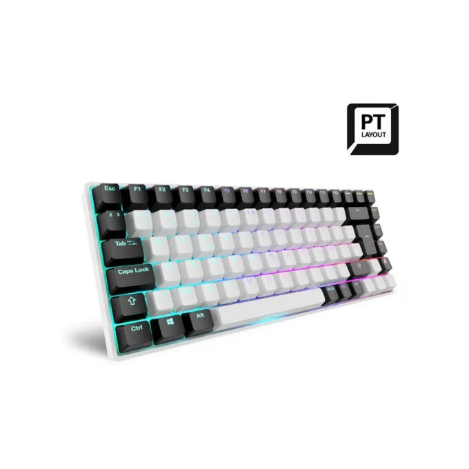 Sharkoon SKILLER SGK50 S3 - 75% White Gaming Keyboard, Gateron Yellow Linear, PT Layout, USB-C, RGB, 256KB — image 2