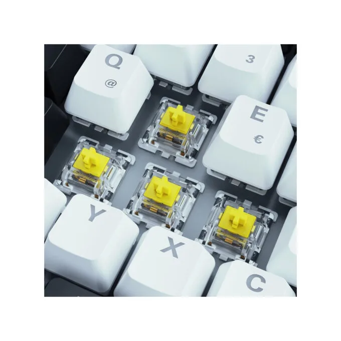 Sharkoon SKILLER SGK50 S3 - 75% White Gaming Keyboard, Gateron Yellow Linear, PT Layout, USB-C, RGB, 256KB — image 3