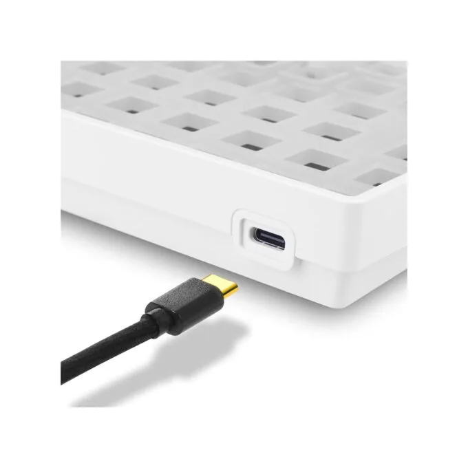 Sharkoon SKILLER SGK50 S3 Barebone - 75% RGB Barebone Keyboard, White, 256KB Onboard, USB-C 1.5m, 1000 Hz — image 8