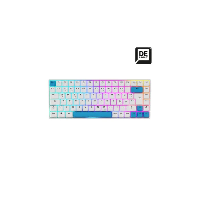 Sharkoon SKILLER SGK50 S3 PBT - 75% Mechanical Gaming Keyboard, Gateron Yellow, White, 256KB Onboard — image 1