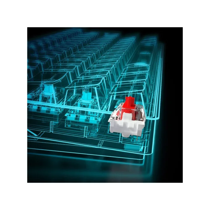Sharkoon SKILLER SGK50 S4 - 60% Mechanical Gaming Keyboard - White, German QWERTZ, Kailh Red, RGB, 32KB — image 5