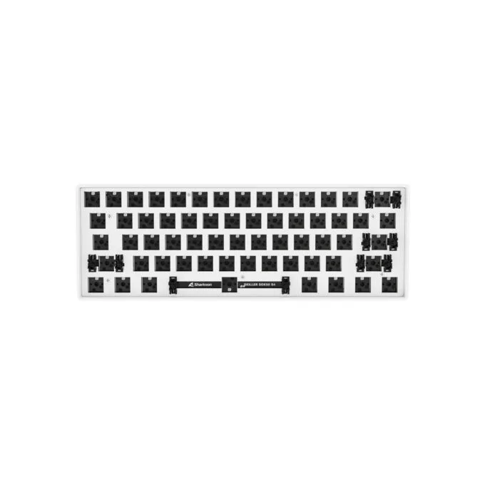 Sharkoon SKILLER SGK50 S4 Barebone - 60% ANSI Keyboard, RGB LED, 32KB Onboard Memory, White, USB-C — image 1