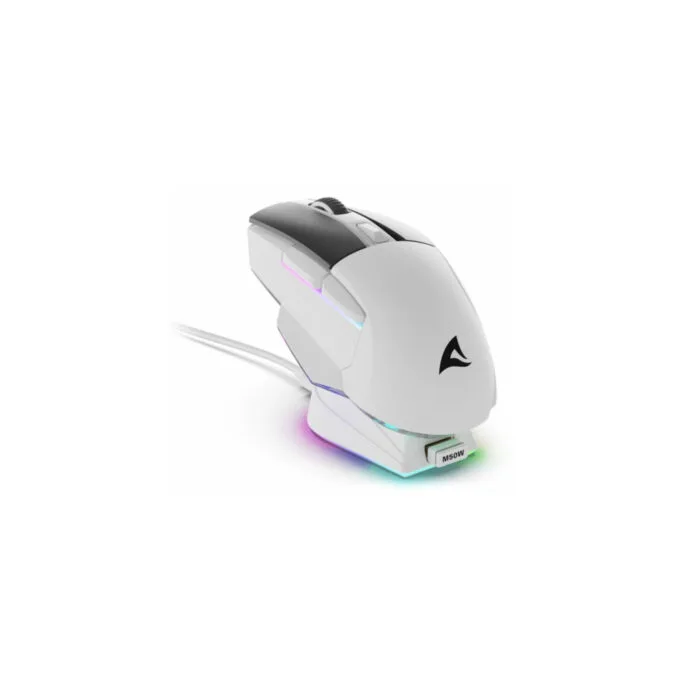 Sharkoon Skiller SGM50W White Gaming Mouse 6400 DPI RGB Dock — image 6