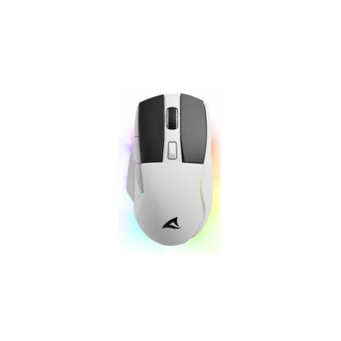 Sharkoon Skiller SGM50W White Gaming Mouse 6400 DPI RGB Dock — image 1