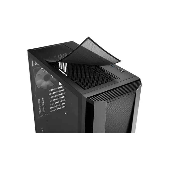 Sharkoon TG7M RGB Mid-Tower PC Case - Black, E-ATX/ATX/mATX/Mini-ITX, Tempered Glass, ARGB Fans, USB-C — image 4