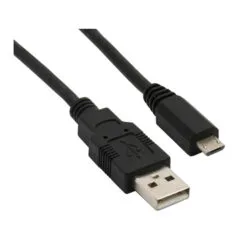 Sharkoon USB 2.0 A to Micro-B Cable - 2m - Black - Male to Male