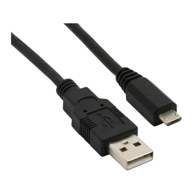 Sharkoon USB 2.0 A to Micro-B Cable - 2m - Black - Male to Male — image 1