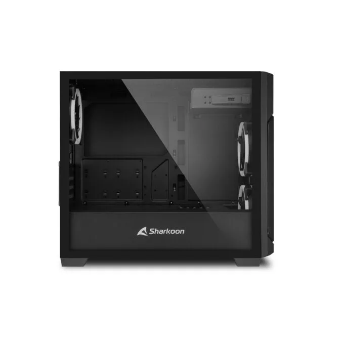 Sharkoon V1000 RGB - Mini Micro-ATX Case - Black, RGB Fans, 240mm Front Radiator — image 4