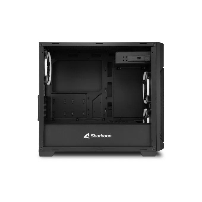 Sharkoon V1000 RGB - Mini Micro-ATX Case - Black, RGB Fans, 240mm Front Radiator — image 5