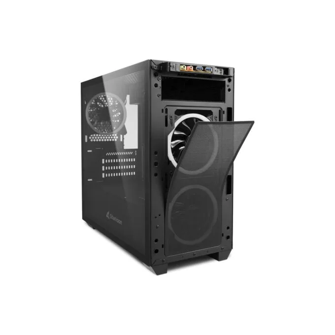 Sharkoon V1000 RGB - Mini Micro-ATX Case - Black, RGB Fans, 240mm Front Radiator — image 7
