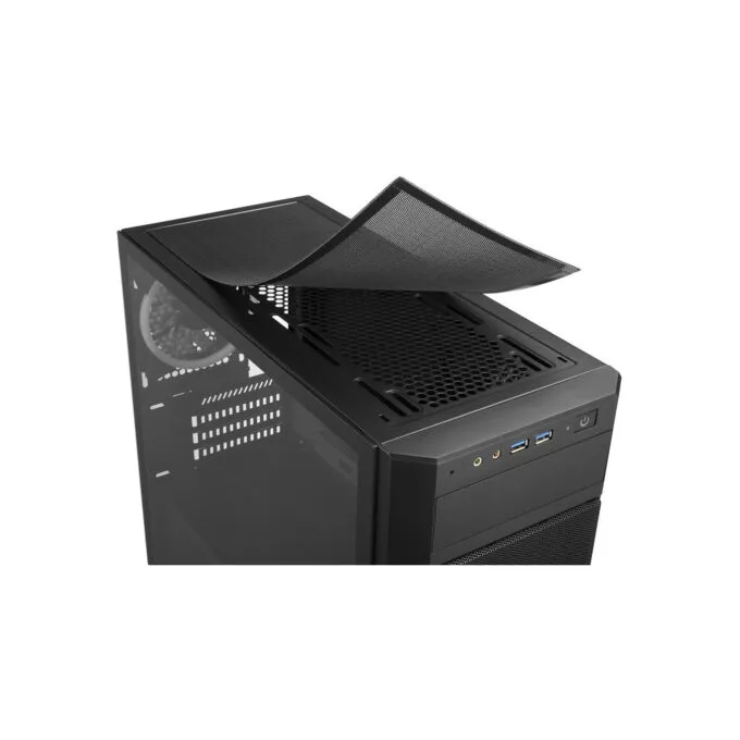 Sharkoon V1000 RGB - Mini Micro-ATX Case - Black, RGB Fans, 240mm Front Radiator — image 9