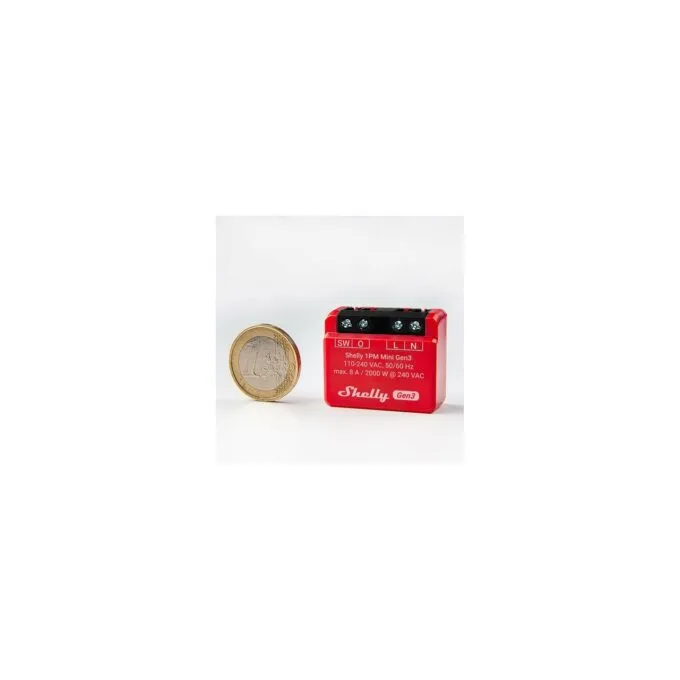 Shelly Relais '1PM Mini Gen. 3' WLAN BT Messfunktion max 8A 1 Kanal Unterputz — image 5