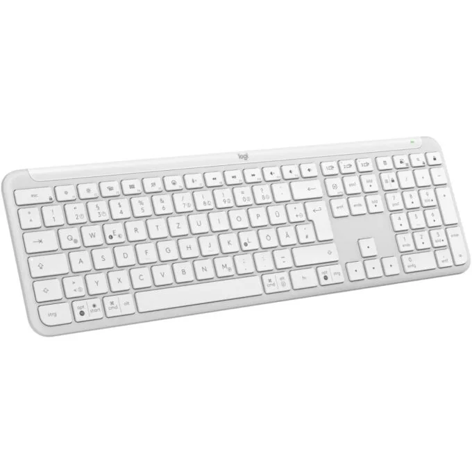 SIGNATURE SLIM WIRELESS K950 - K950 - White, Full-size (100%), 2.4 GHz + Bluetooth, Scissor key switch — image 2