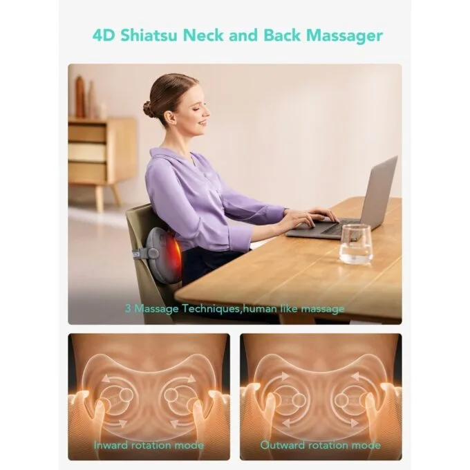 SKG Back-Waist-Neck Wireless Massager with Heat - T1-2 Pro - Back-Waist-Neck Wireless Massager with Heat — image 3