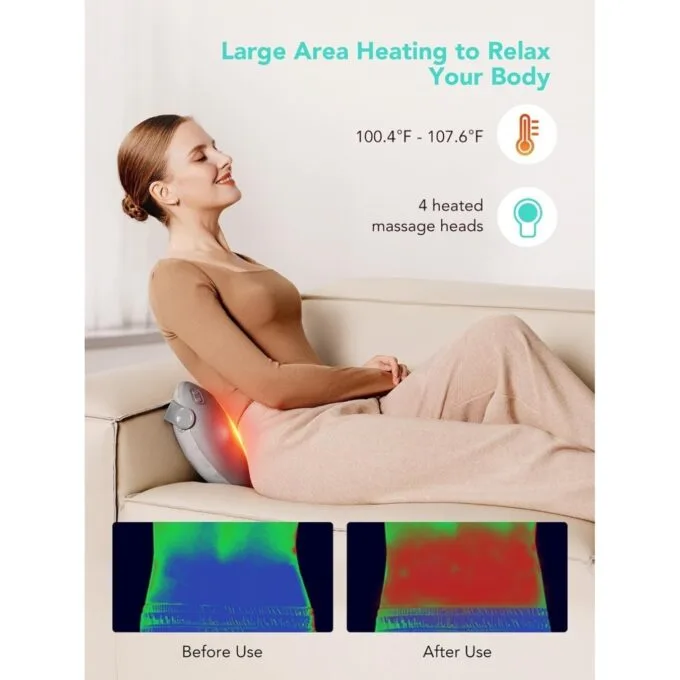 SKG Back-Waist-Neck Wireless Massager with Heat - T1-2 Pro - Back-Waist-Neck Wireless Massager with Heat — image 4