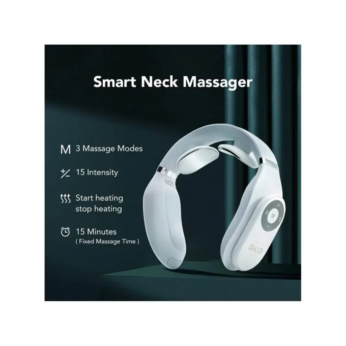 SKG Neck Massager - 4098E - Pulse-Heat-Remote-3xModes — image 5
