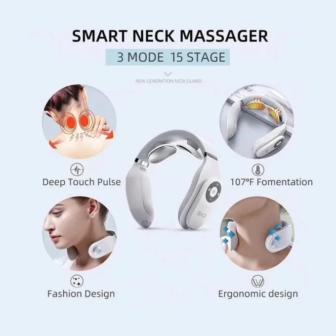 SKG Neck Massager - 4098E - Pulse-Heat-Remote-3xModes — image 7
