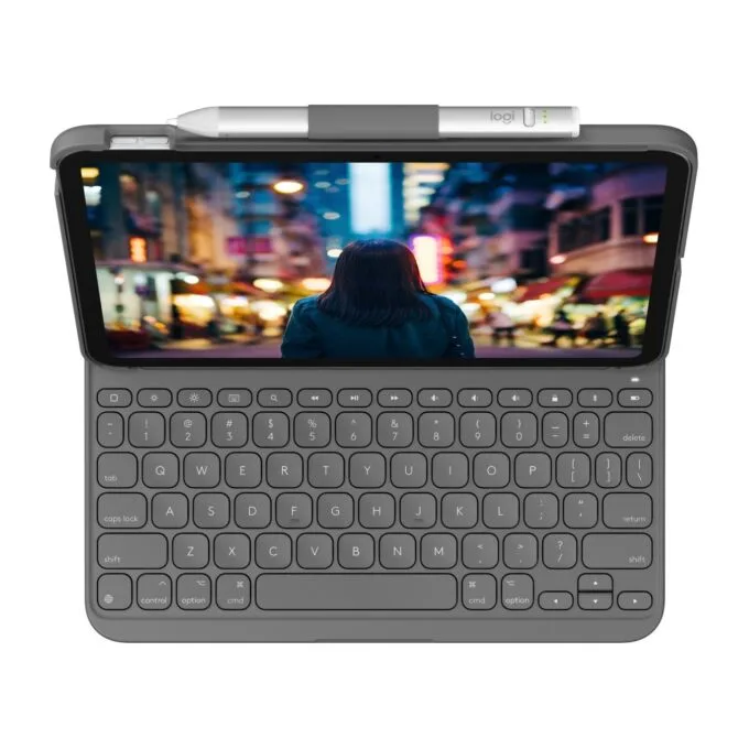 Slim Folio Keyboard Case for iPad 10th Gen - Protective cover with built-in stand — image 3