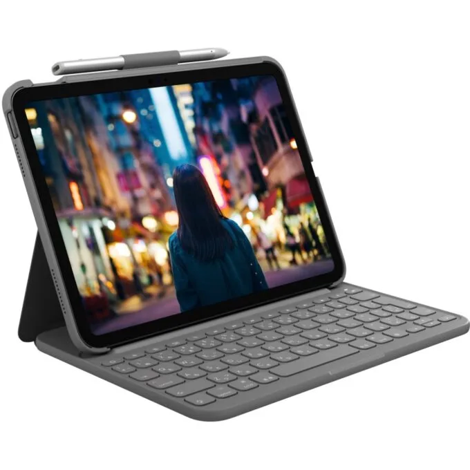 Slim Folio Keyboard Case for iPad 10th Gen - Protective cover with built-in stand — image 5