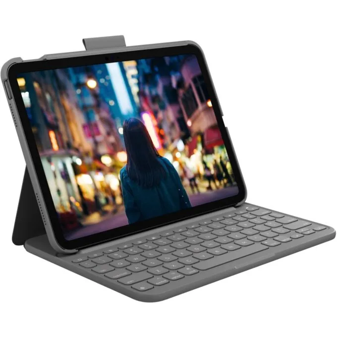 Slim Folio Keyboard Case for iPad 10th Gen - Protective cover with built-in stand — image 1