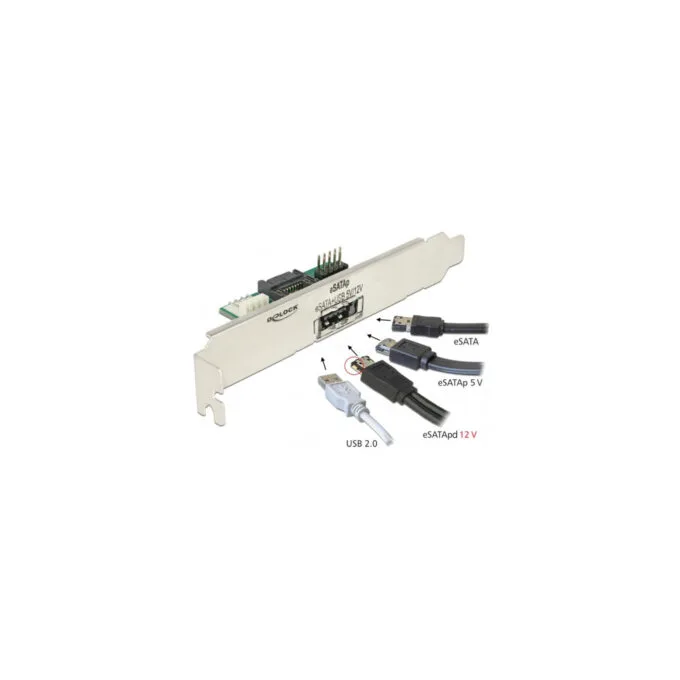 Slotblech 1 x eSATApd 5 V 12 V, Slotblende — image 2