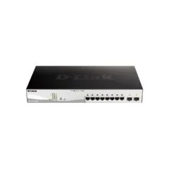 Smart PoE Switch - DGS-1210-10MP - 8P+2P, 2xSFP, 130W, Rack-mount, Gigabit