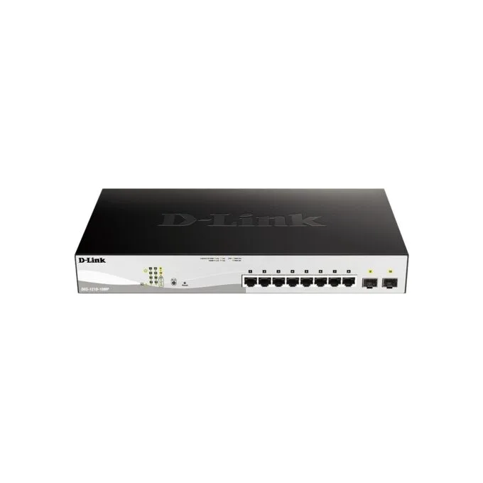 Smart PoE Switch - DGS-1210-10MP - 8P+2P, 2xSFP, 130W, Rack-mount, Gigabit — image 1