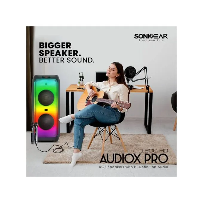 SonicGear 2 x 12'' Portable Karaoke Speaker - AudioXPro1200HD - 2 x Wireless Microphones — image 2