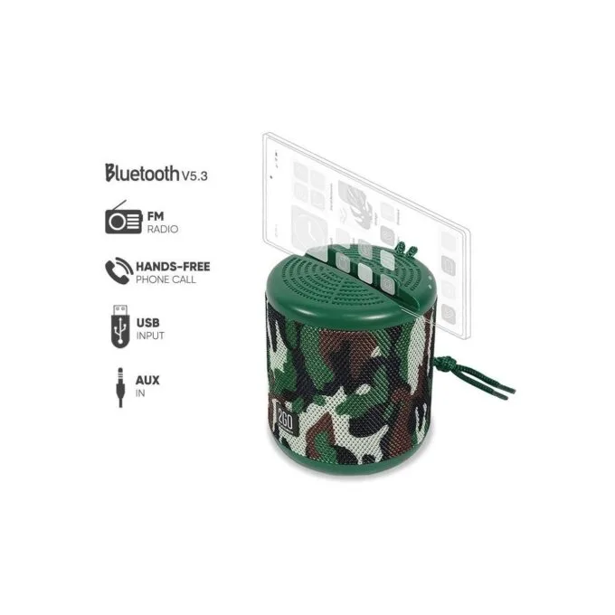 SonicGear AudioBox - 2GO-Dock100 - Portable BT FM Speaker with Dock Camo — image 2