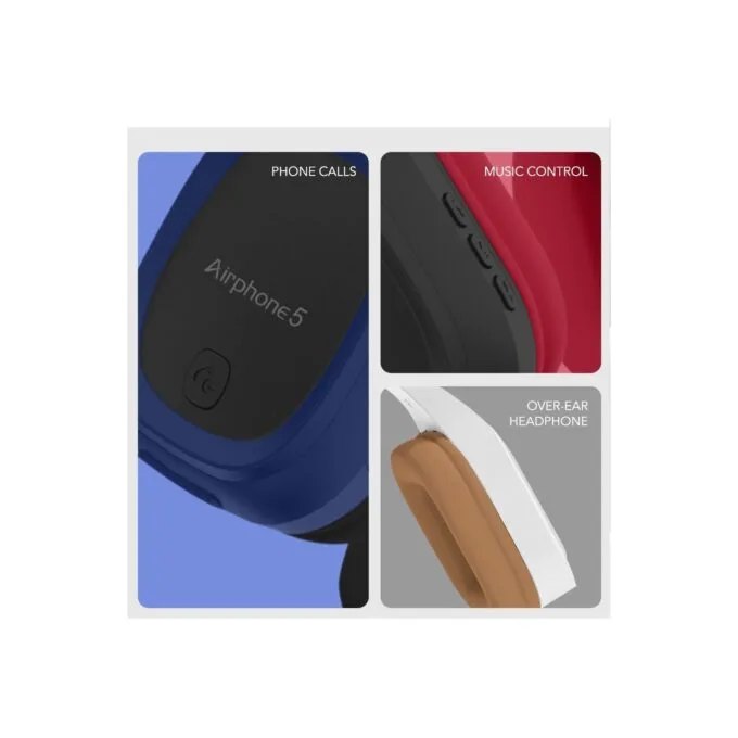 SonicGear Bluetooth Headphones Blue - Airphone 5 - Bluetooth Headphones Blue — image 3