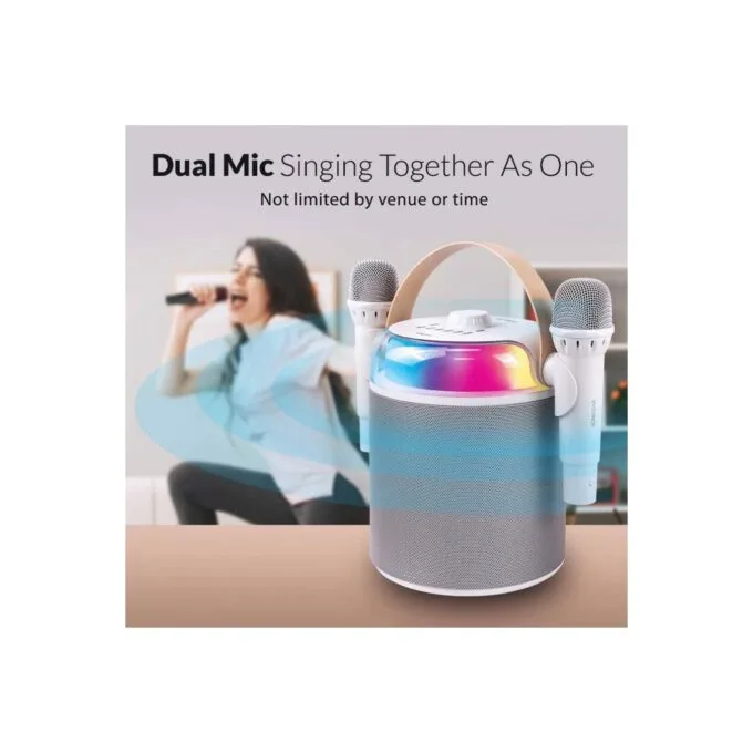 SonicGear Portable Karaoke Kids Speaker iOX White - K800 - BT Wireless Dual Mics — image 2
